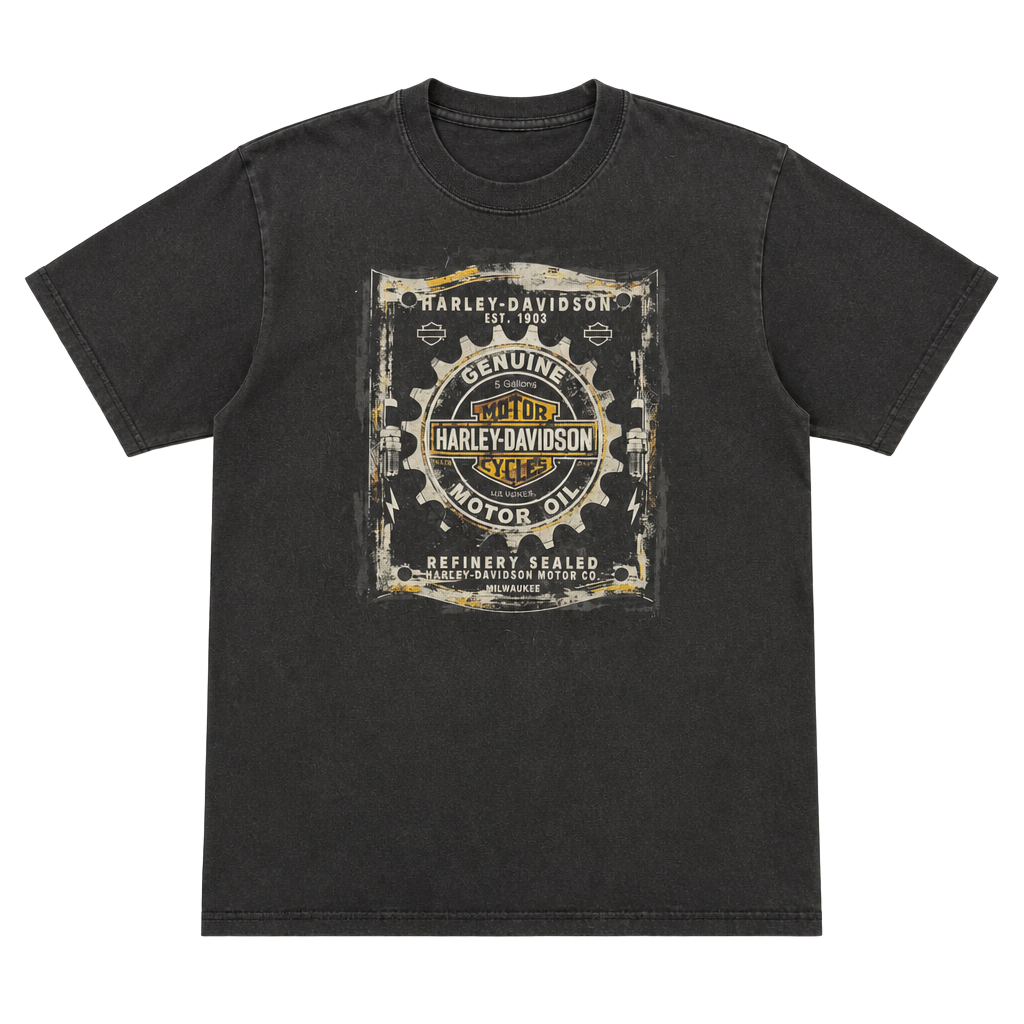 Harley-Davidson Fort Wayne Indiana Dealership Graphic T-Shirt Black Large Tall 1