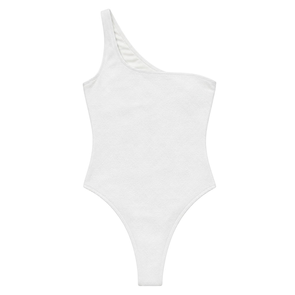 Rumer Cassidy Bandeau One-Shoulder Swimsuit 1