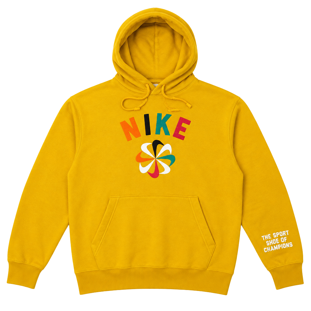 Nike Pinwheel Evolution Hoodie Yellow Size Medium 1