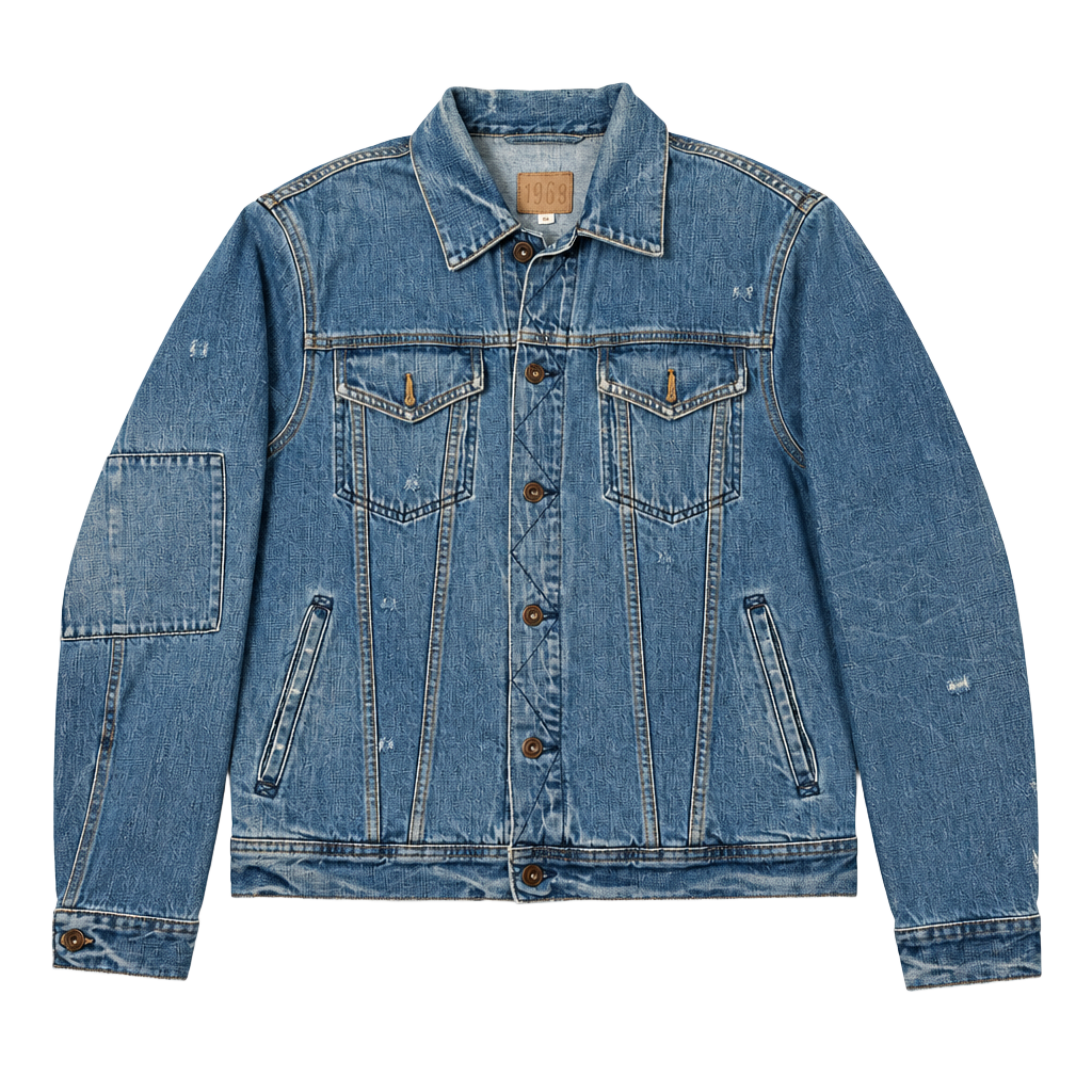 Men’s medium Gap 1969 Denim Jacket Blue Distressed 1