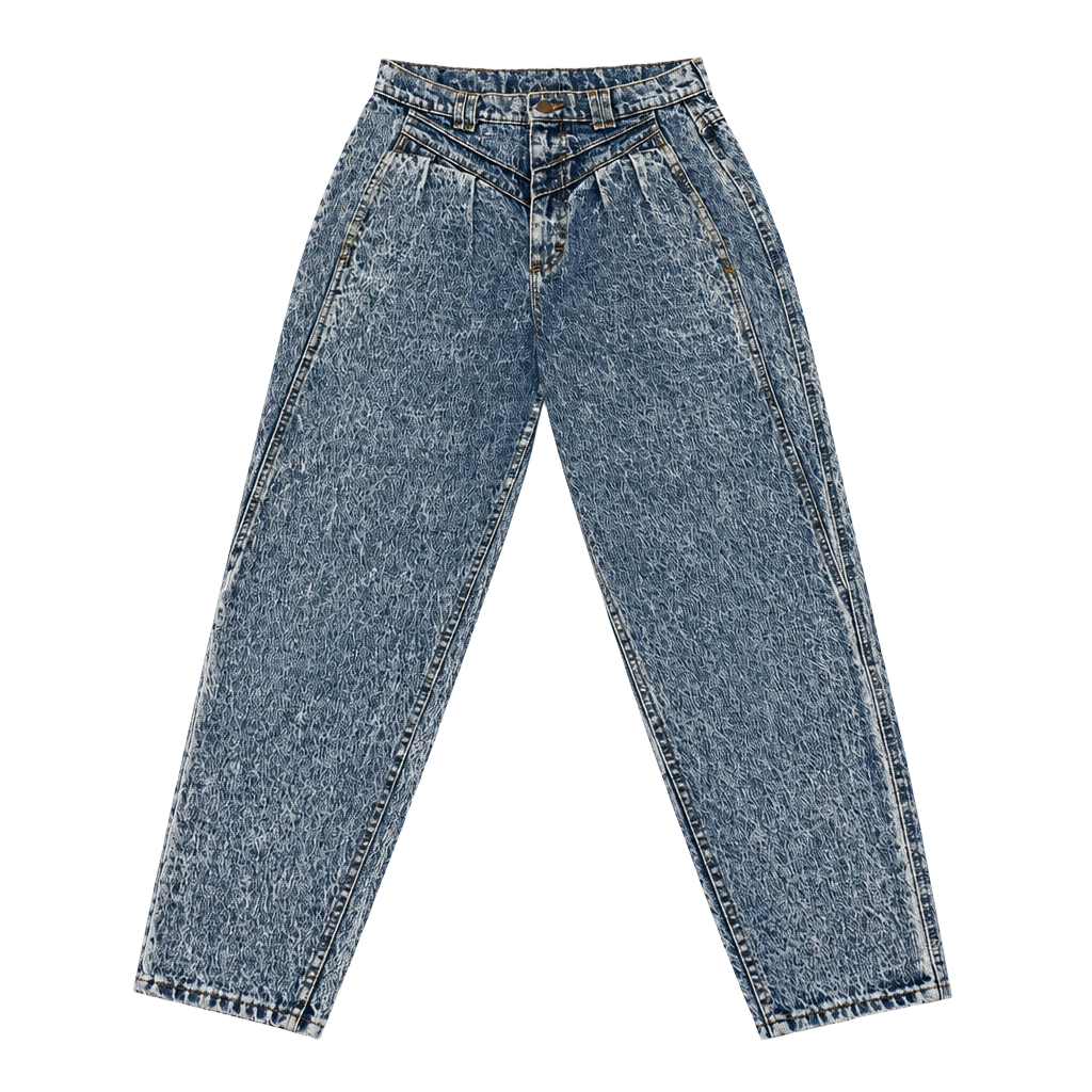 Vintage Lee High Rise Acid Wash Pleated Mom Jeans Acid Wash 12P 1
