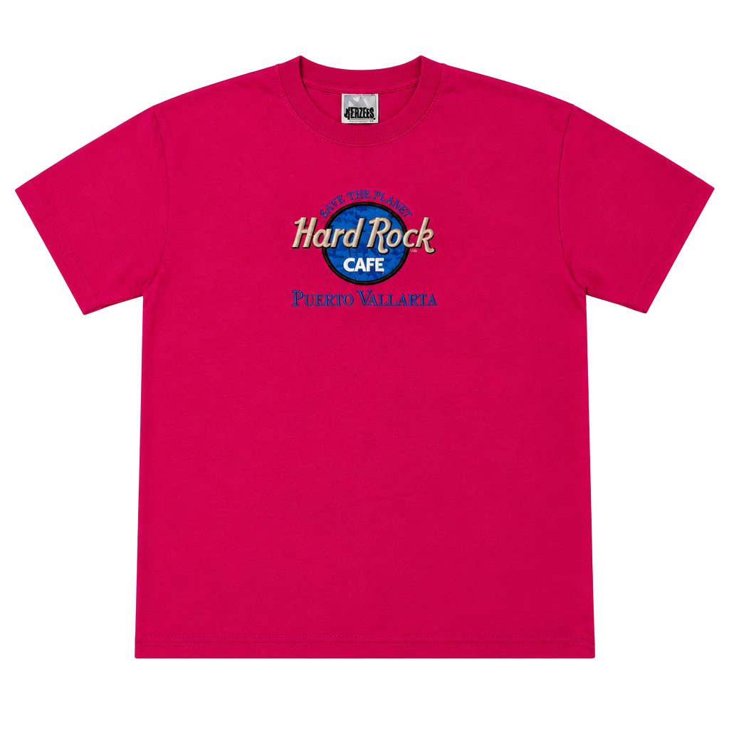 Men’s Hard Rock Cafe Puerto Vallarta T-Shirt Hot Pink size L 1