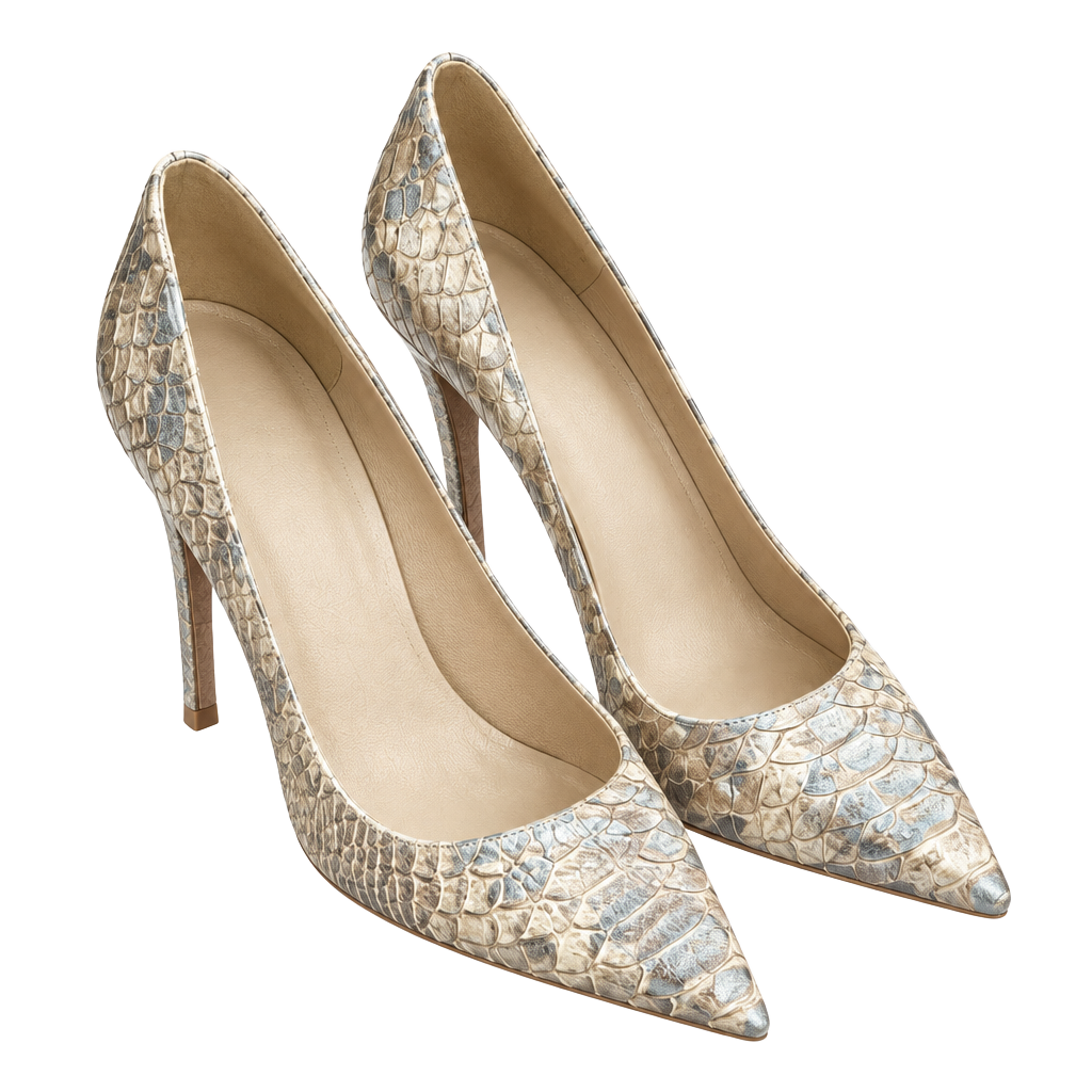 Stuart Weitzman Embossed Leather Animal Print Pumps - Metallic Pumps, Shoes - WSU425467 1