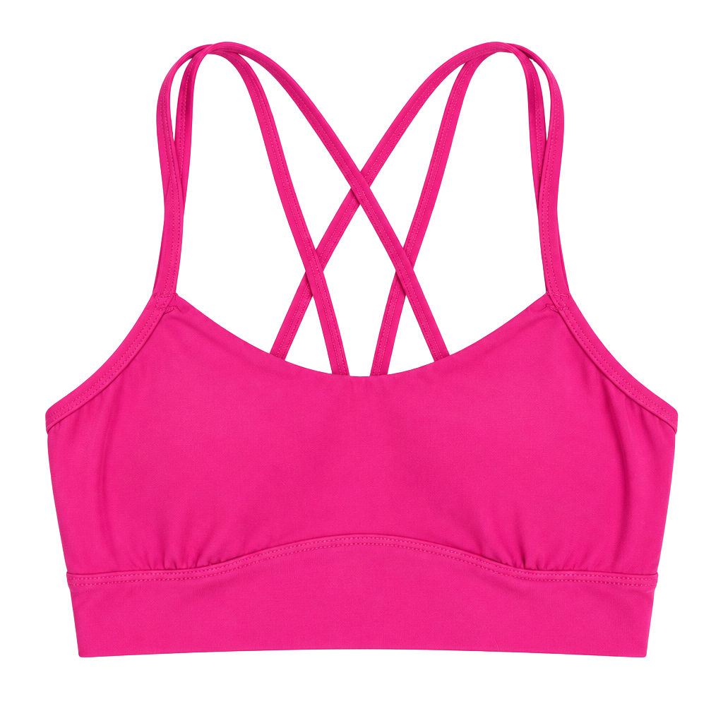 All In Motion Strappy Sports Bra Size M Pink 1