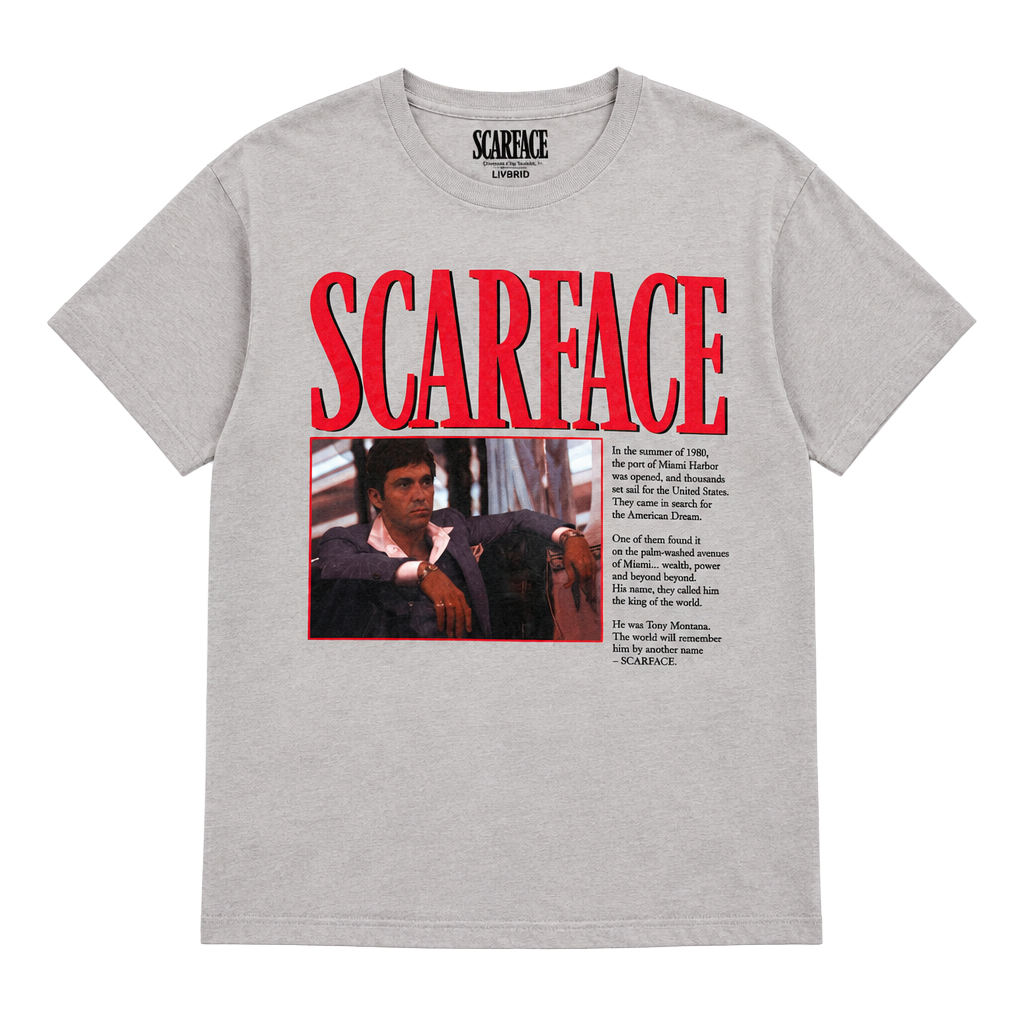 Hybrid Apparel Scarface T-Shirt Size XL Grey Tony Montana Graphic 1