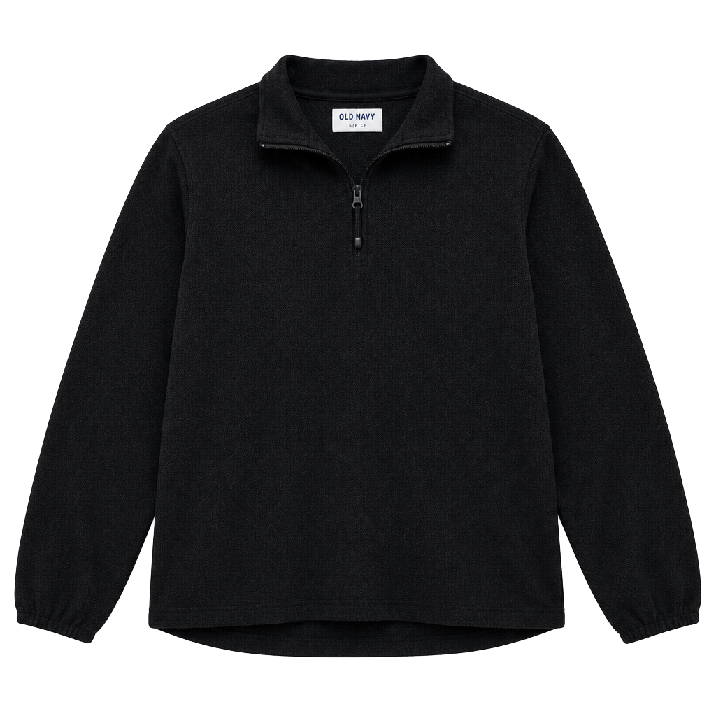 Old Navy Fleece Half Zip Pullover Size L Black 1