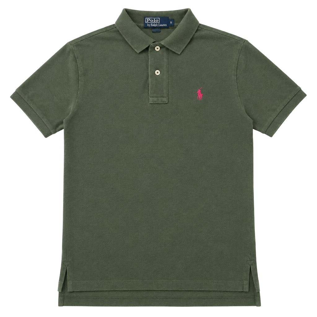 Men’s Polo By Ralph Lauren Polo Shirt Size S Hunter Green Cotton Short Sleeve 1