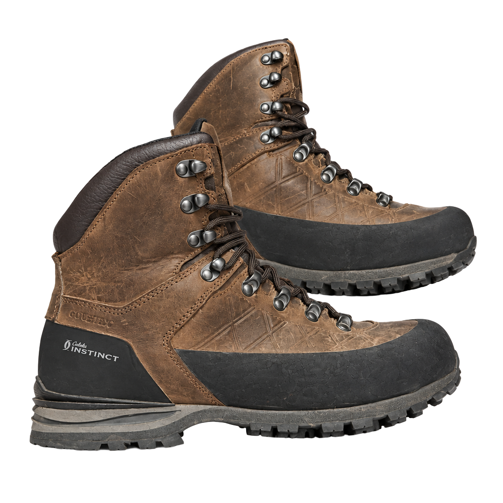 Cabelas Instinct Mountain Hiker Boots Brown Leather Waterproof 1