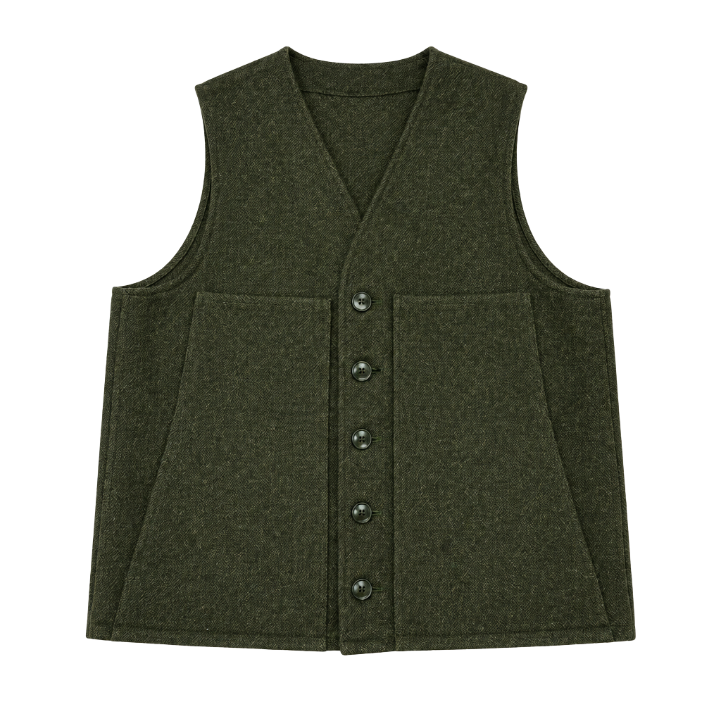 Filson Mackinaw Wool Vest Size 42 Forest Green Virgin Wool 1