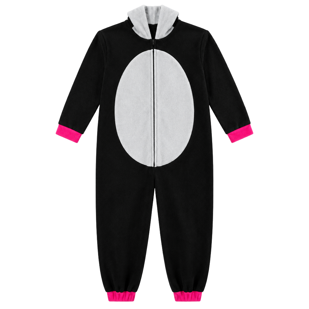 Cat & Jack Panda Onesie Size L (10/12) Black Fleece Sleepwear 1