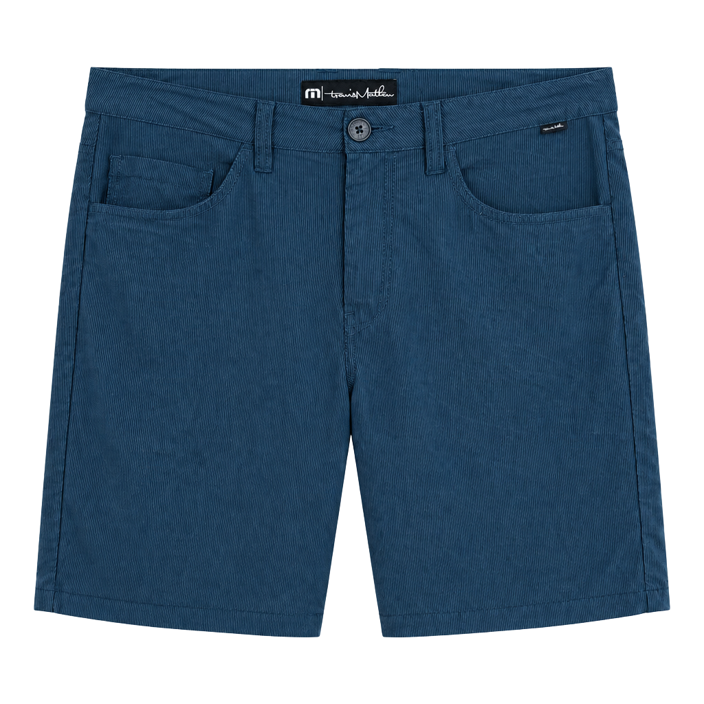 TravisMathew Men's Blue Striped Performance Golf Shorts Size 30 1