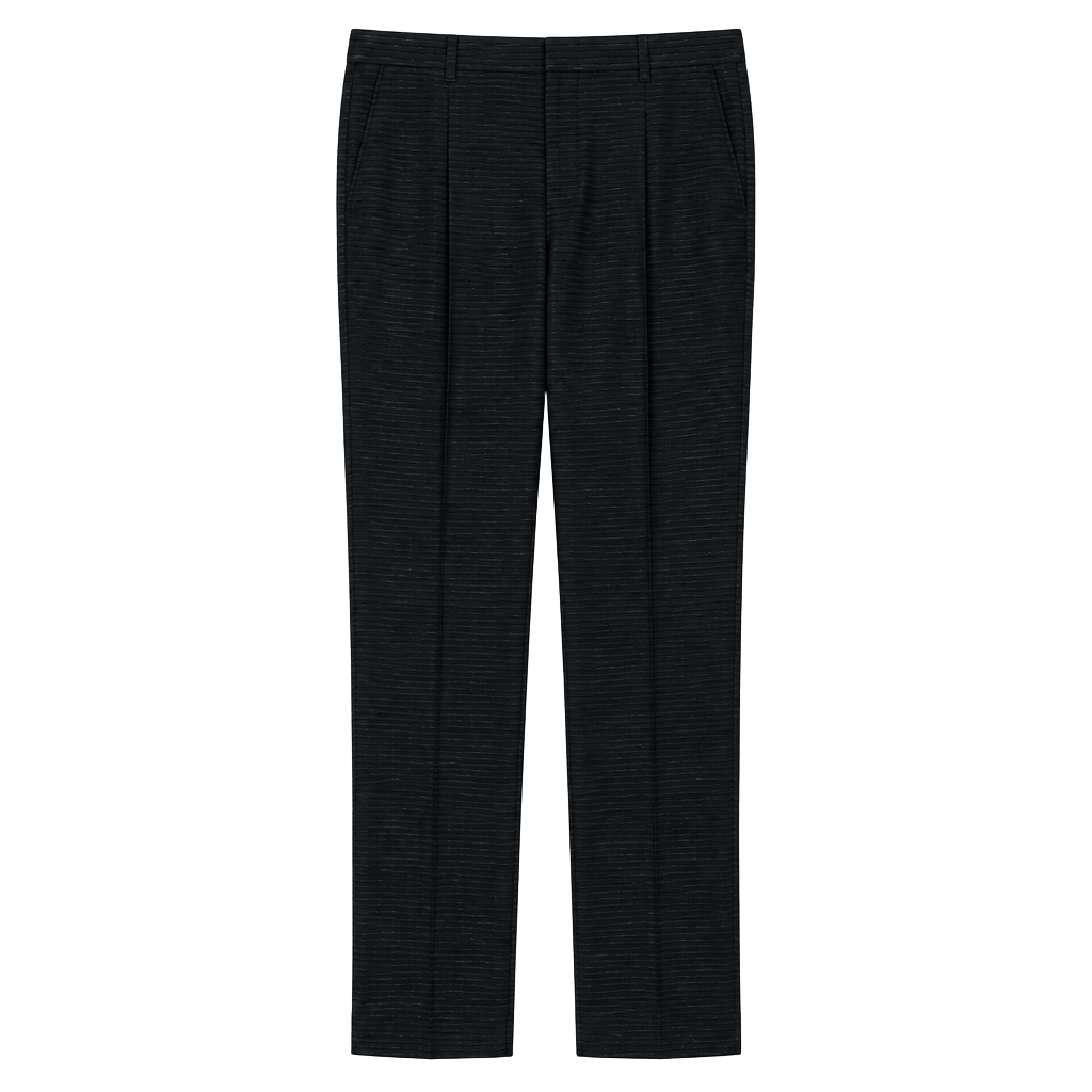M.M.LaFleur Trousers Size 8 Black Pinstripe Pleated Pants 1