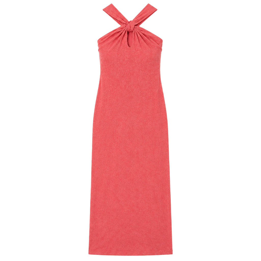 Sundry Keyhole Maxi Dress Size 1 Pink Halter Twist 1