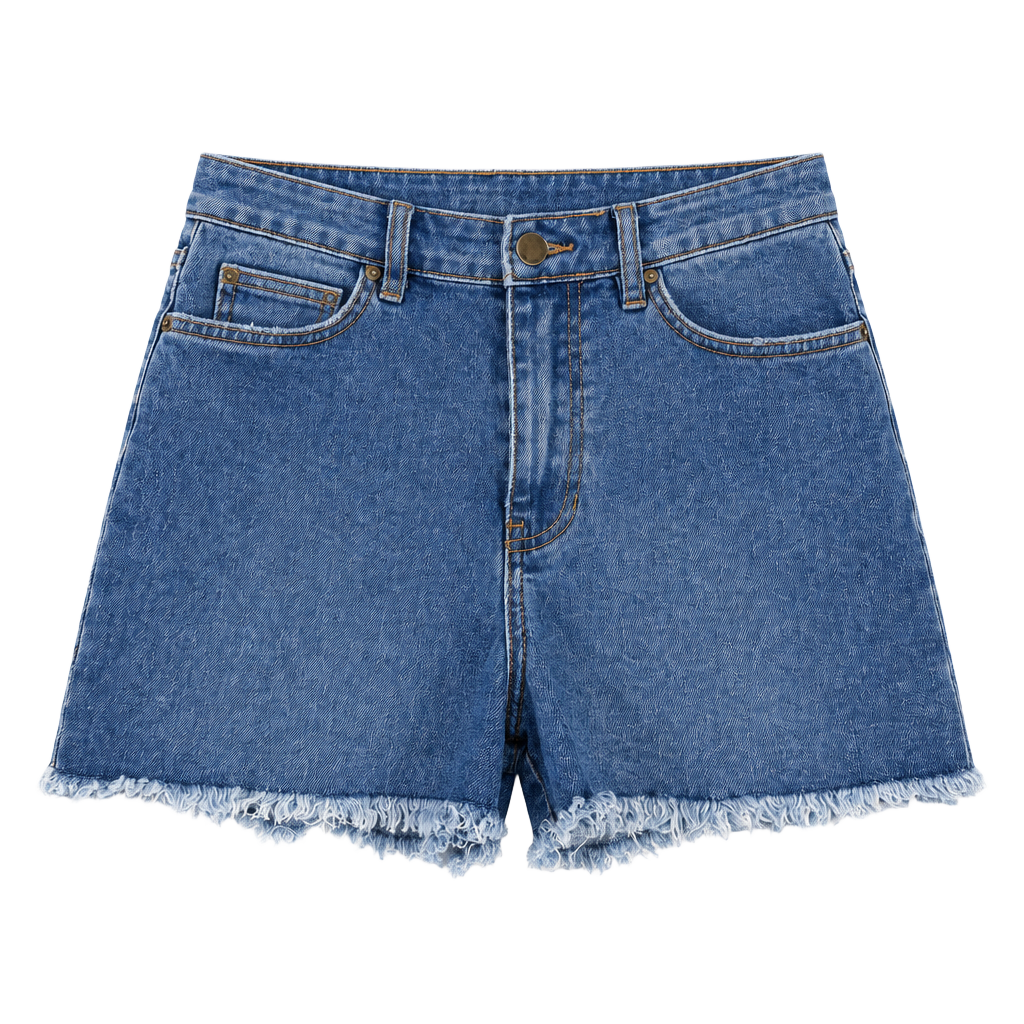 Billabong Denim Shorts Size 25 Blue Frayed Hem 1