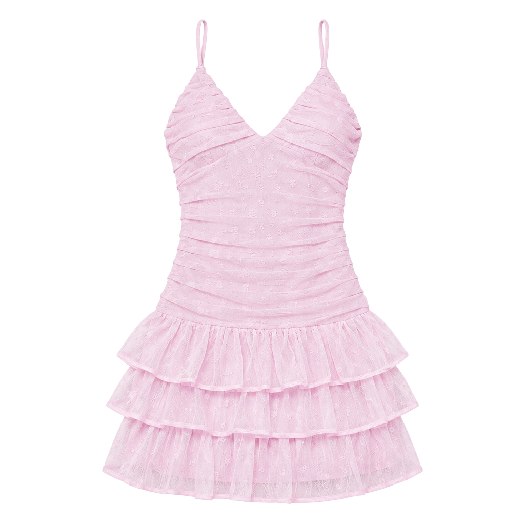 NWT- Party At The Disco Halter Mini Dress Pink 1