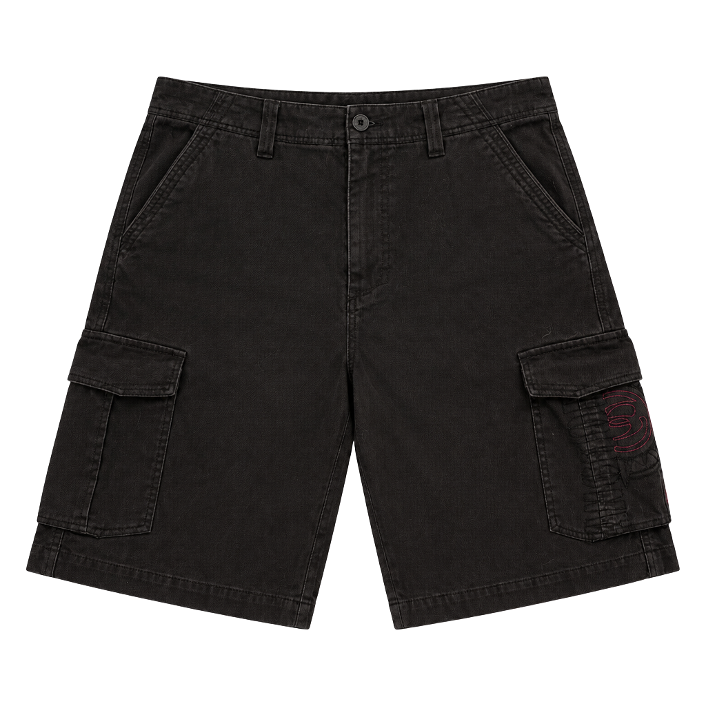 Vintage Y2K Anchor Blue Cargo Shorts Size 36 Brown Utility Skater Streetwear 1