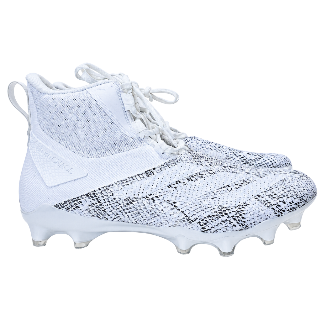adidas Adizero Chaos Football Cleats White Snakeskin Men's Size 12 IE4005 1