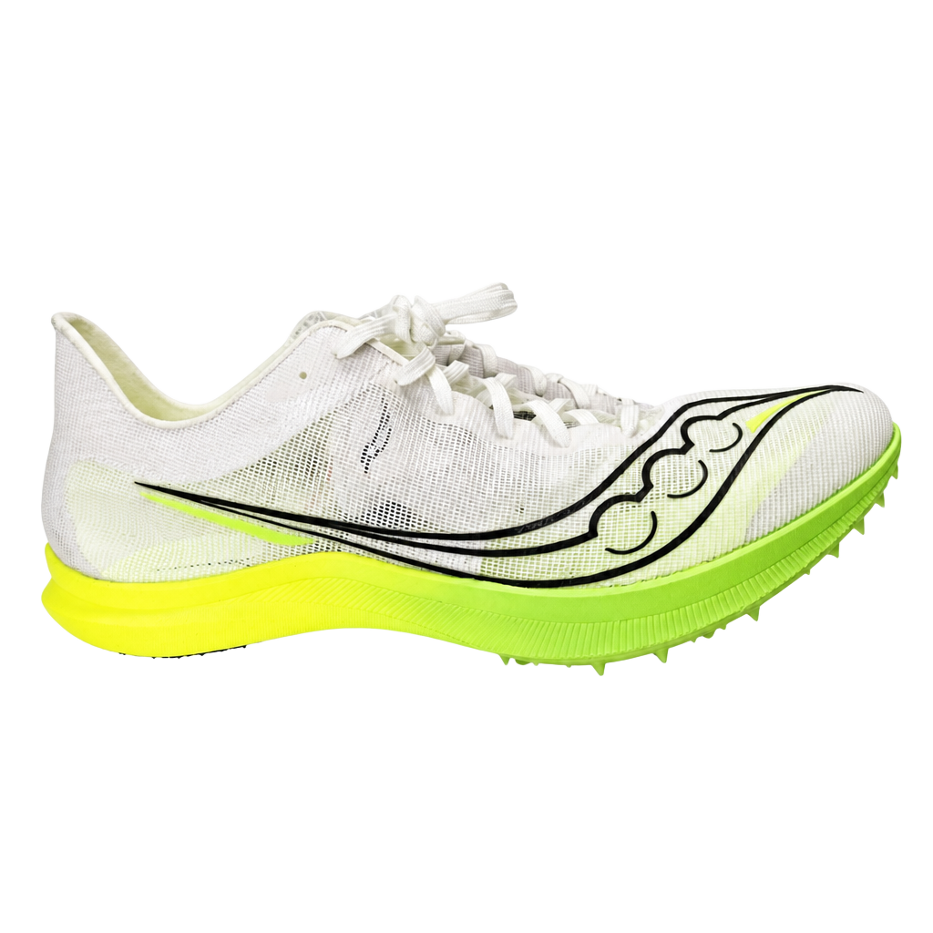 Saucony Endorphin Cheetah Track Spikes Men’s 12 White Slime Racing S29095-01 1