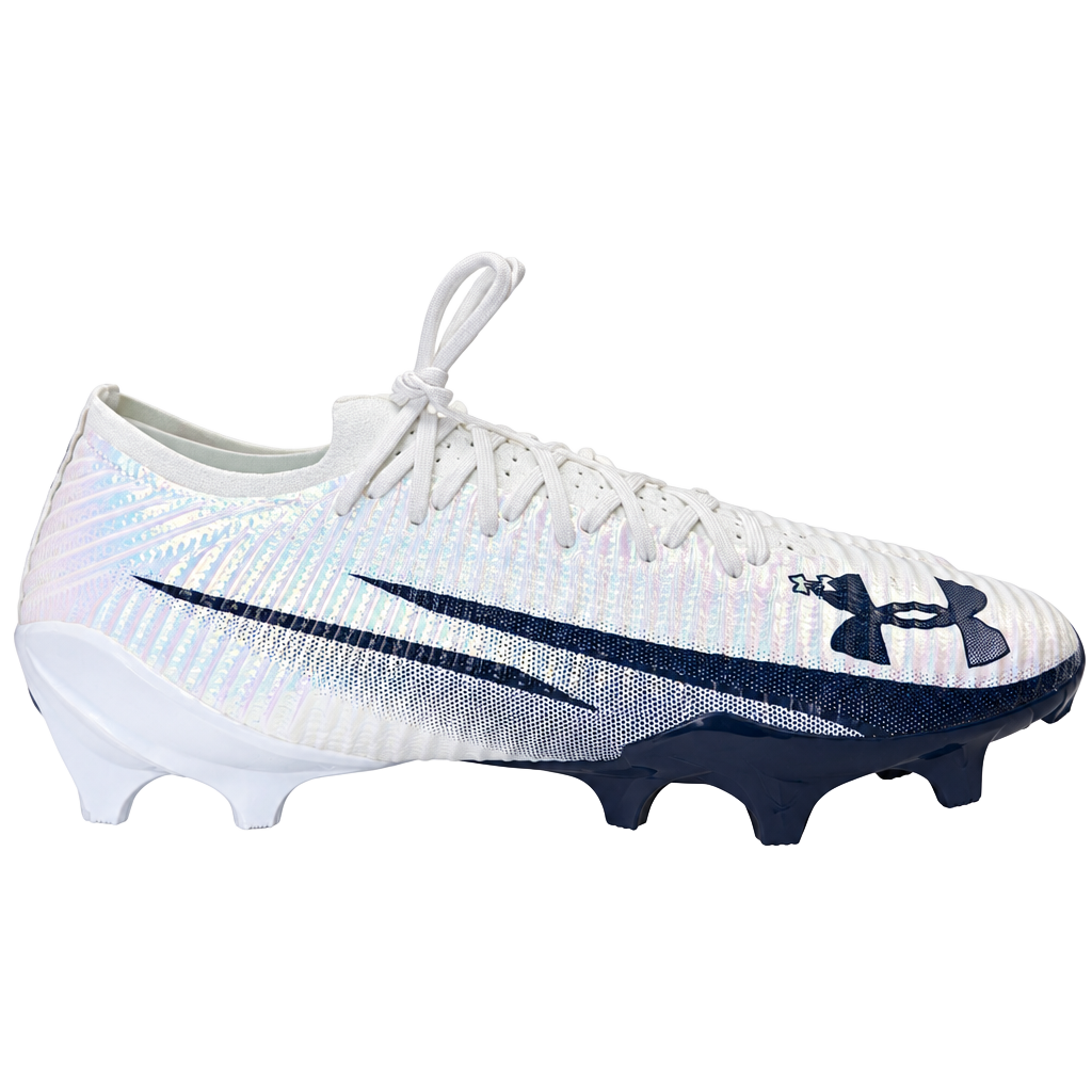 Under Armour Blur Pro Football Cleats Men 13 White Navy 3028220-103 1