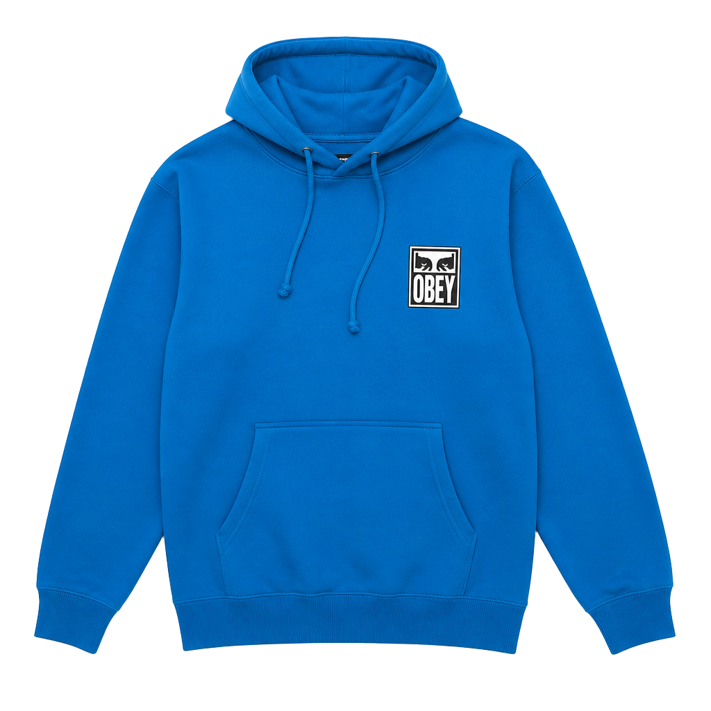 Obey Blue Hoodie for Men 1