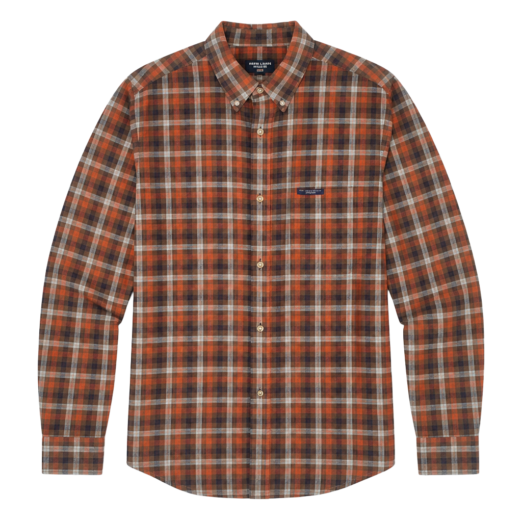 Ralph Lauren Men's Plaid Shirt - Red and Gray 1