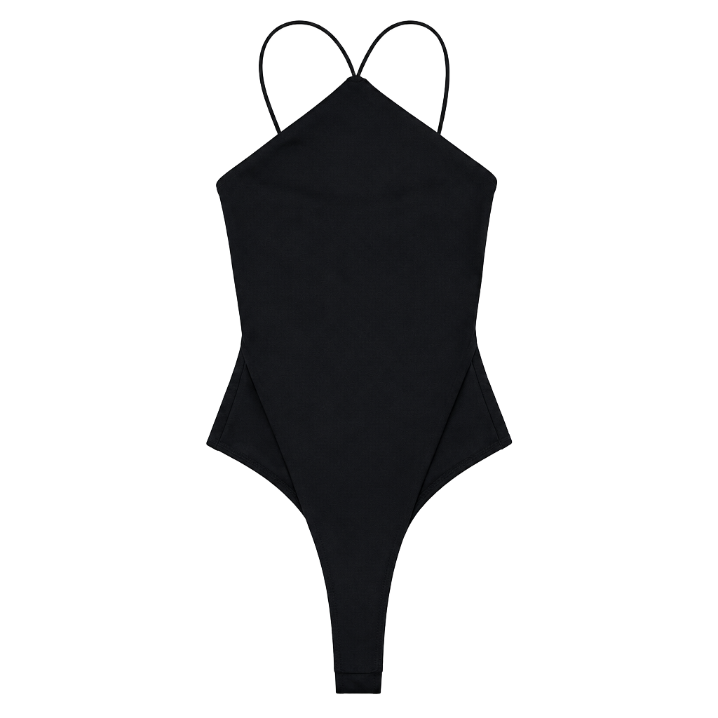 Black Halter Bodysuit 1