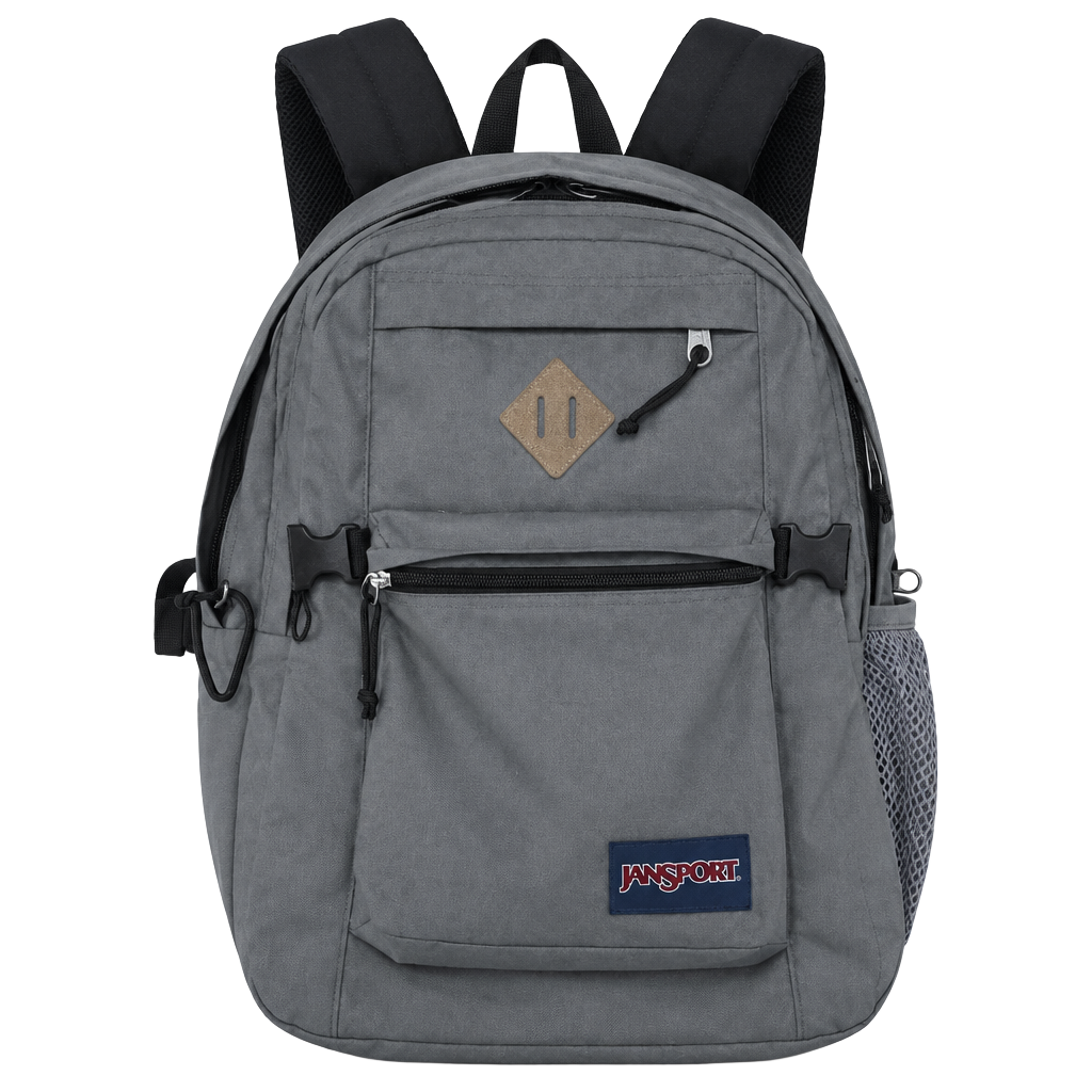 JanSport Gray Backpack Laptop Book Bag 1