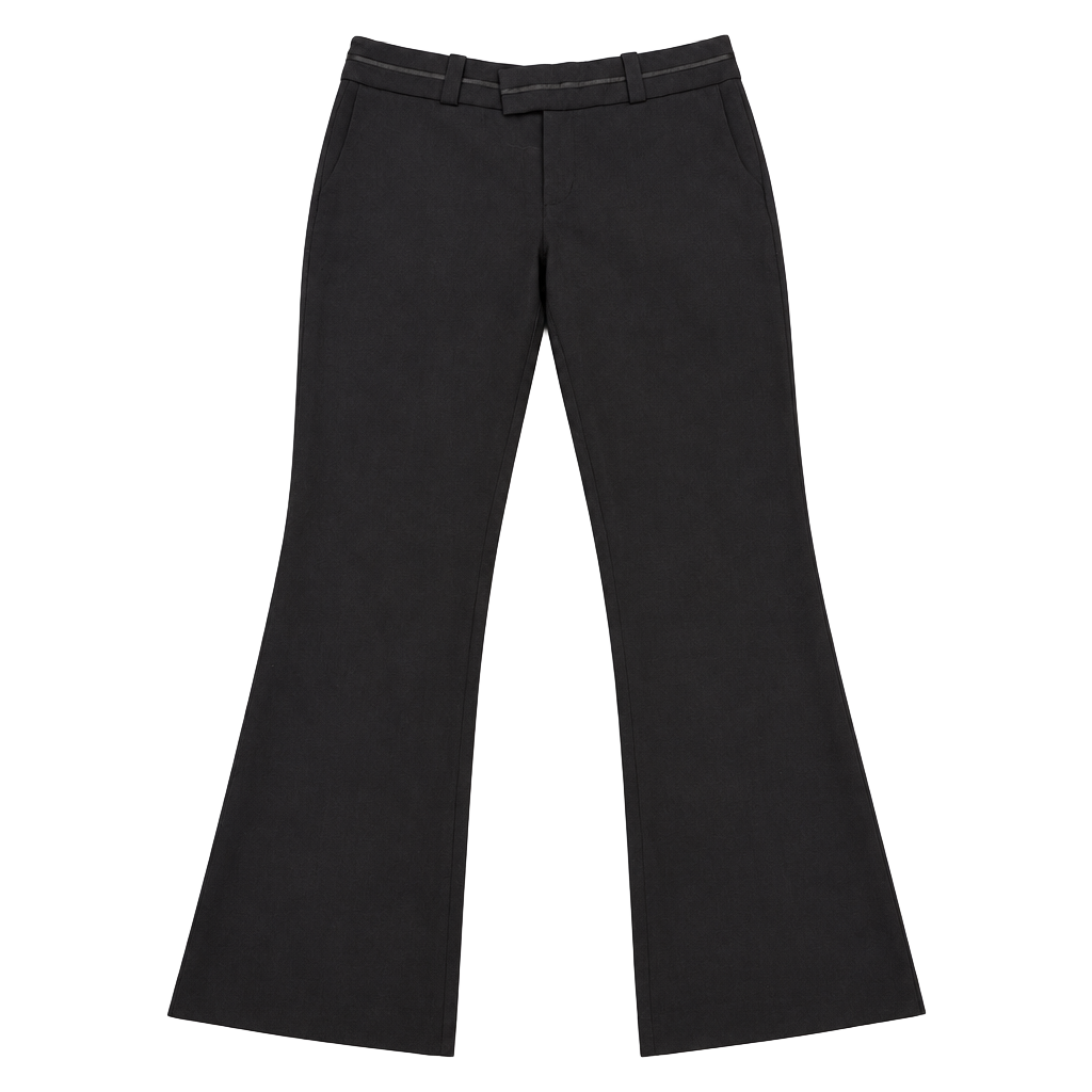 Mossino Stretch Dress Pants Size 10 Brown Tuxedo Stripe Trousers 1