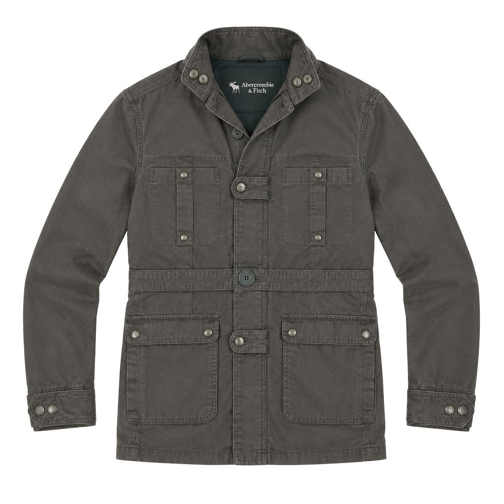Morgan M Utility Jacket Size XL Brown Cotton Military Cargo Coat 1