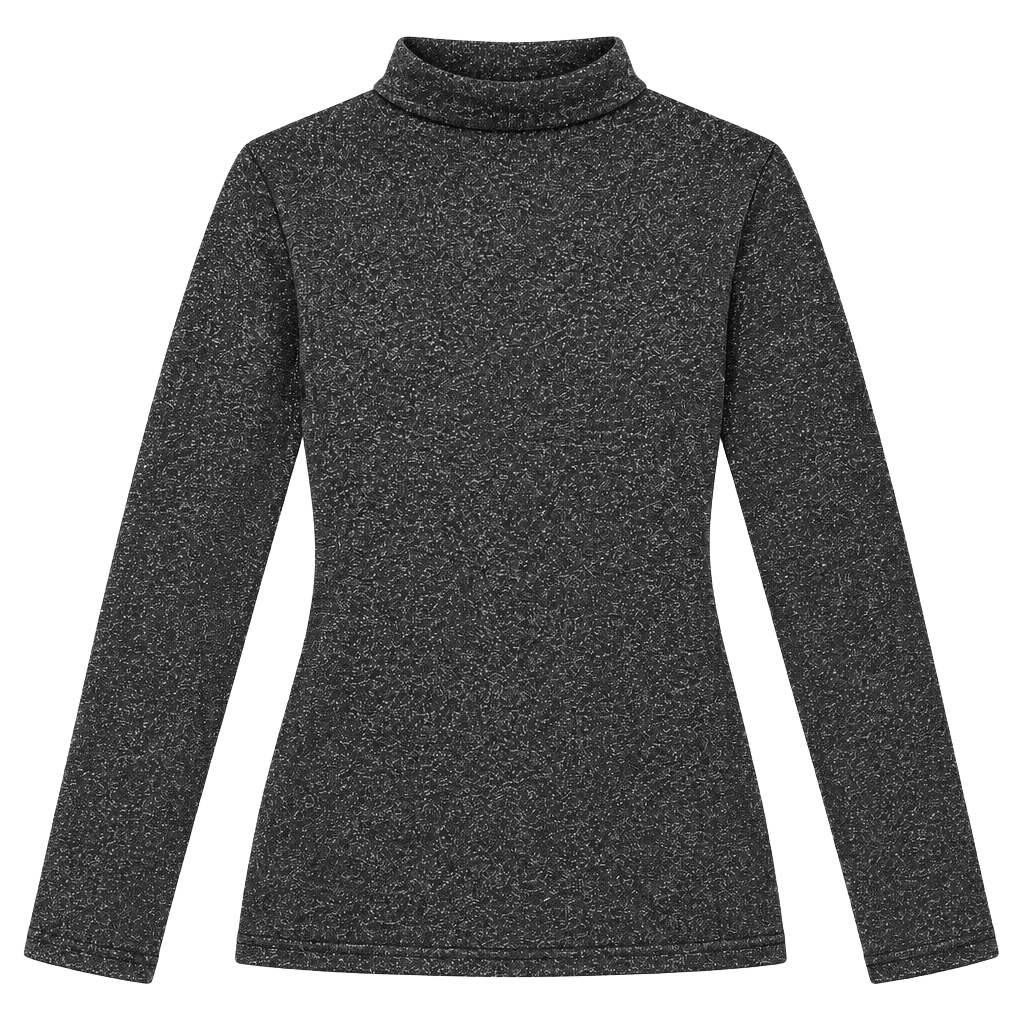 Tucknernuck Metallic Shimmer Mock Neck Long Sleeve Top Small 1