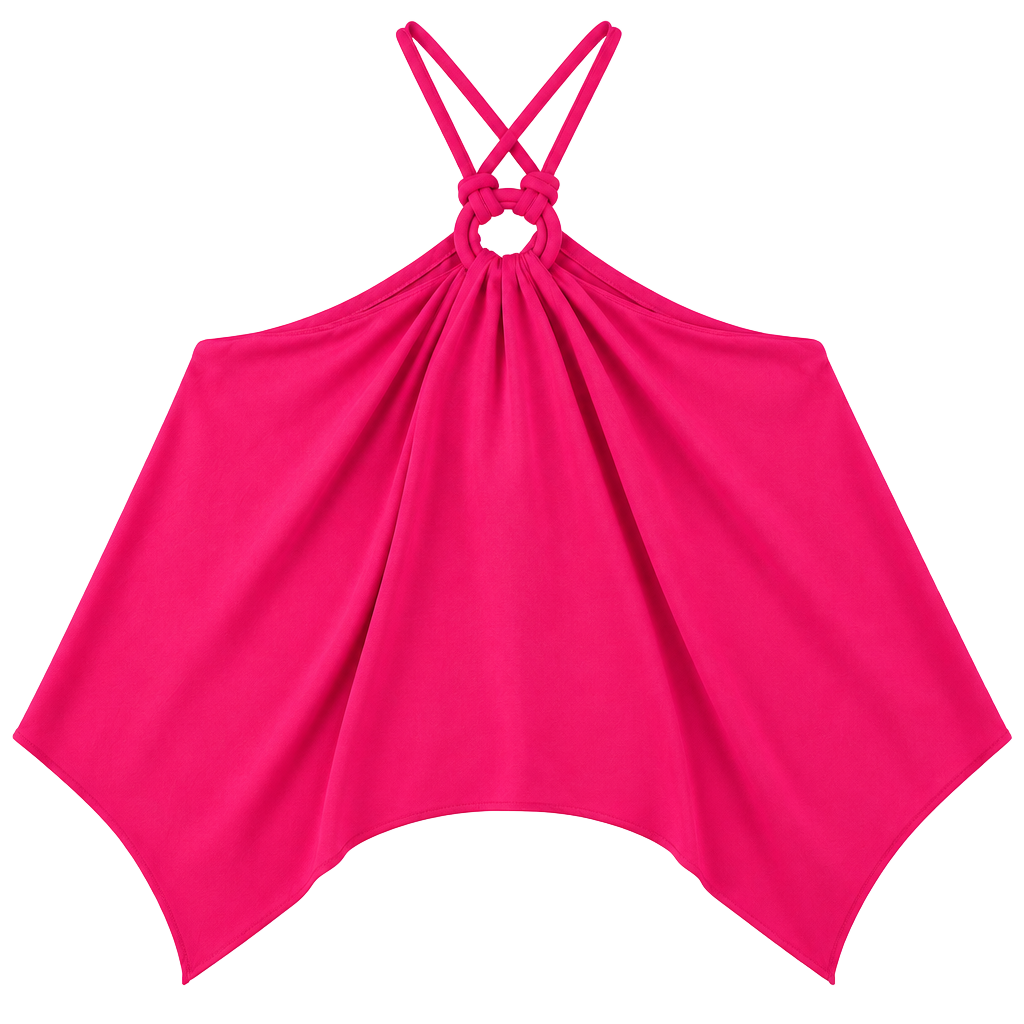 Satin Pleated Puff Hem Crop Top – , 1