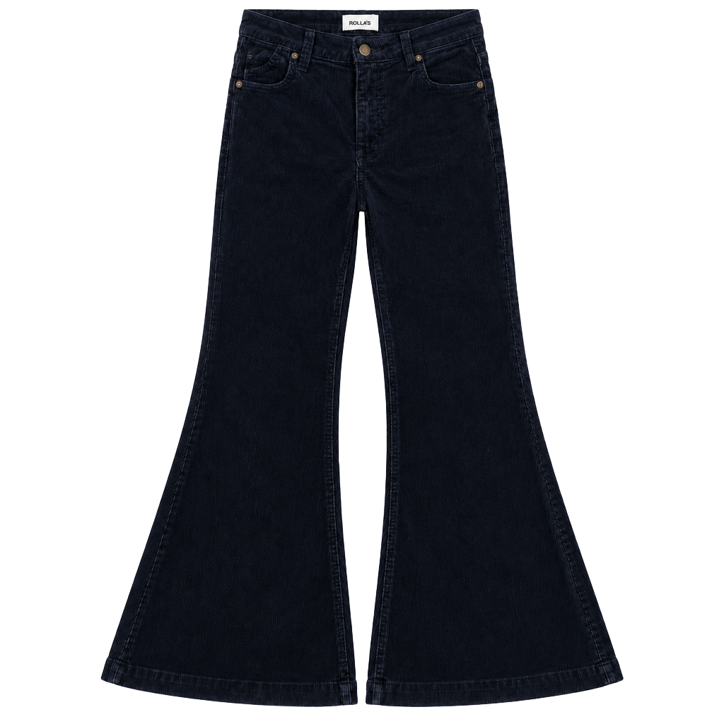 Rolla's Eastcoast Flare Corduroy Pants Size 28 Navy 1