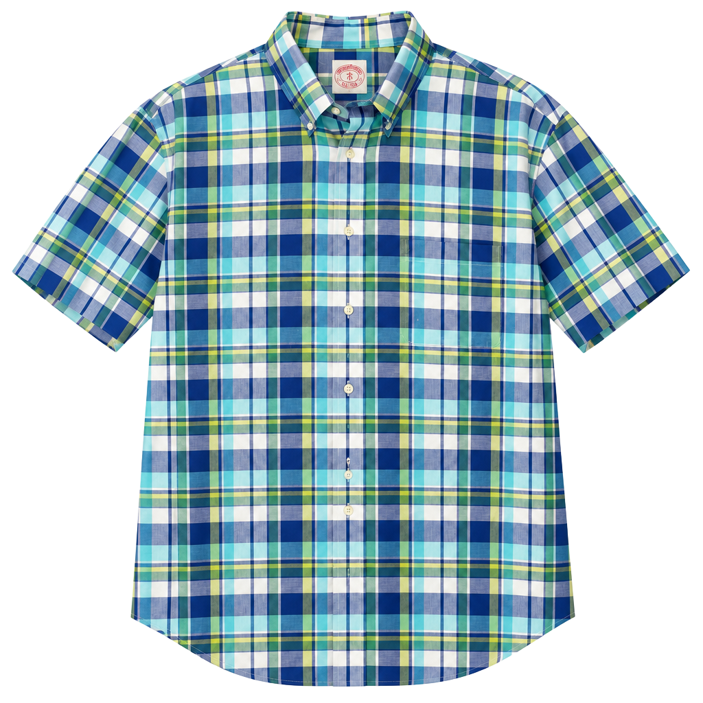 Men’s Brooks Brothers 346 Short Sleeve Plaid Shirt XL 1