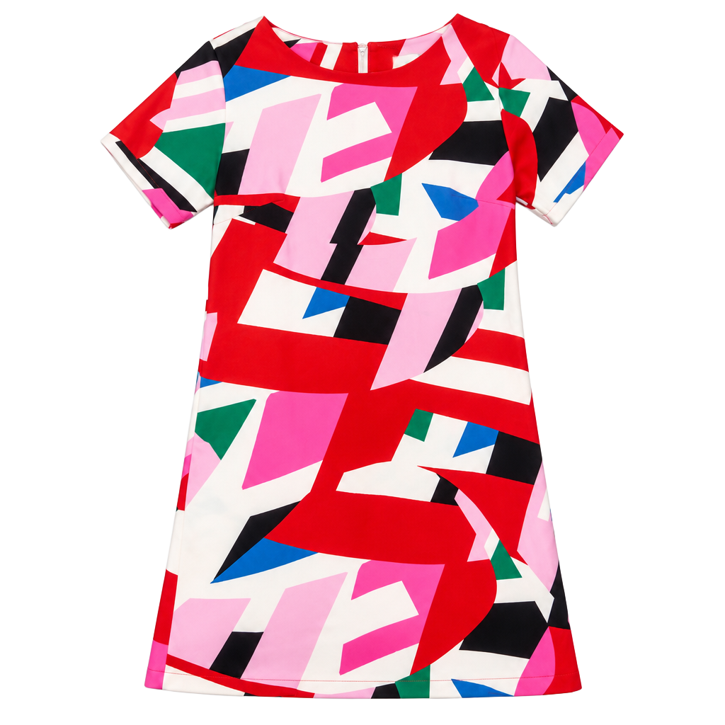 Lili Sidonio Shift Dress Size XS Geometric Print 1
