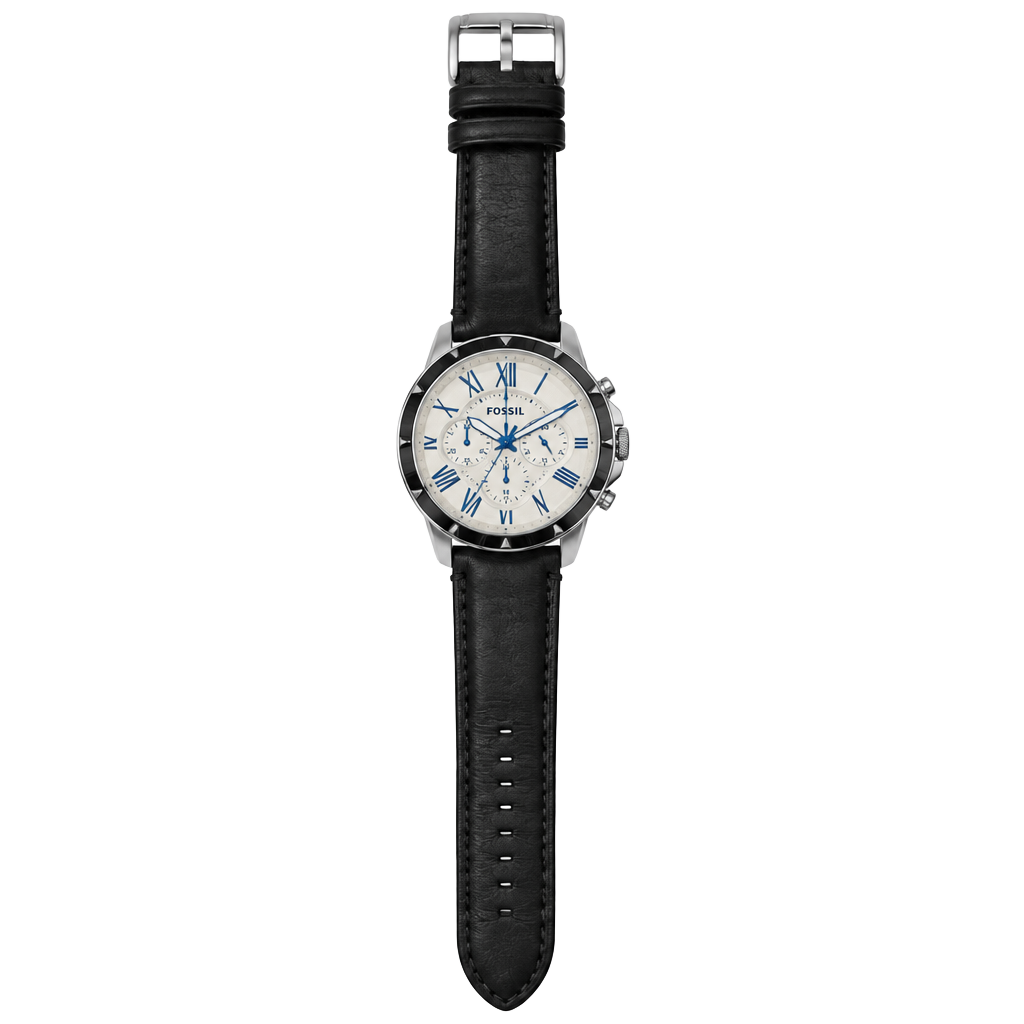 Fossil Grant Chronograph Watch FS4989 Black Leather 1