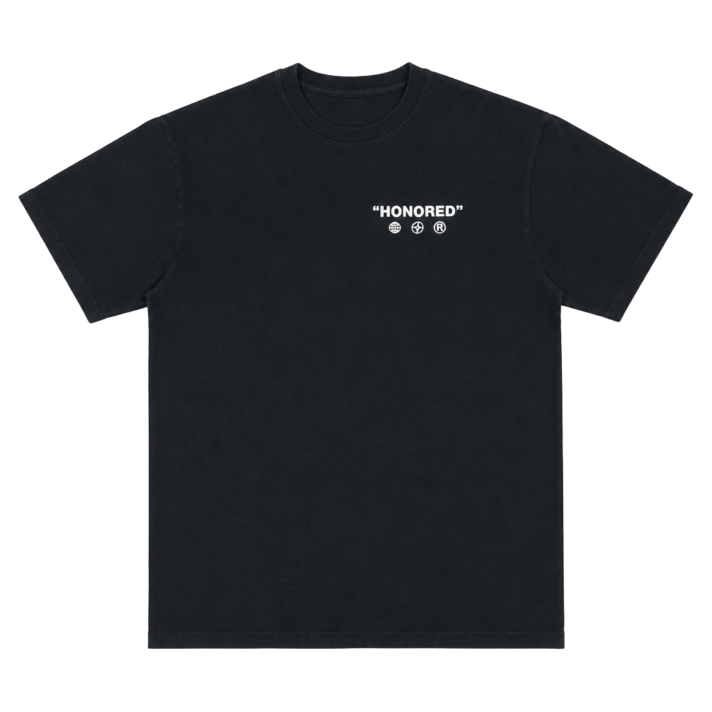 Black "Honored" graphic tee #streetwear #skater 1