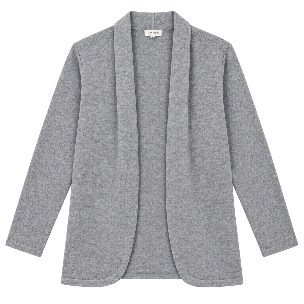 Ella Moss Open Front Cardigan Gray Sz L 1