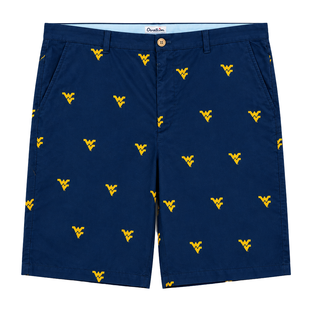NWT Ovation Game Changer WVU Mountaineers Shorts Sz 44 1