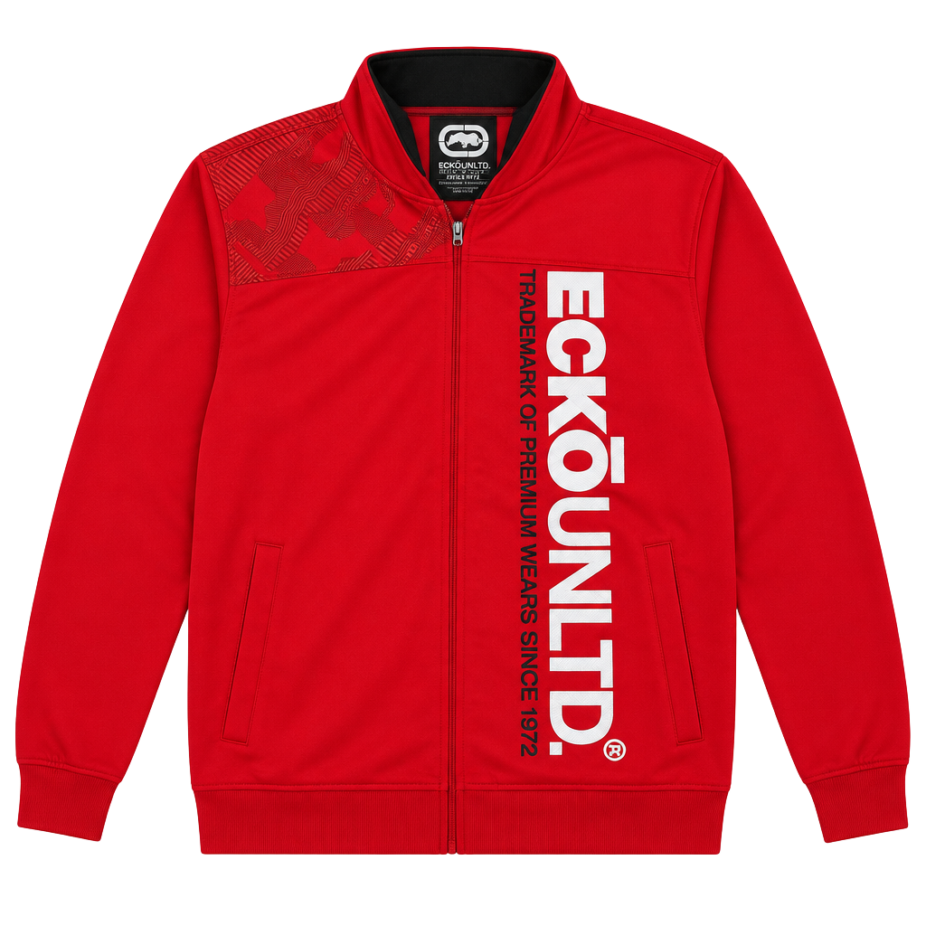 Vintage Y2K Ecko Unld. Red Track Jacket / Full-Zip Sweatshirt (Size 2X-Large) 1