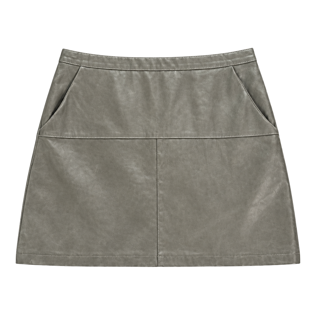 Shinestar Faux Leather Mini Skirt Womens Size M Black NWOT 1