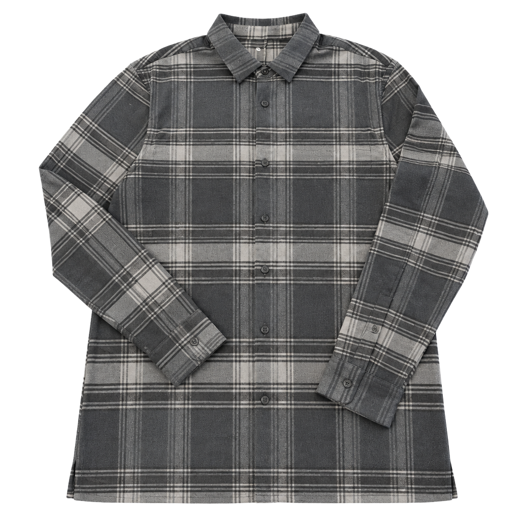 Lululemon Men's Gray Plaid Button Down Flannel Long Sleeve Mens Size Small 1