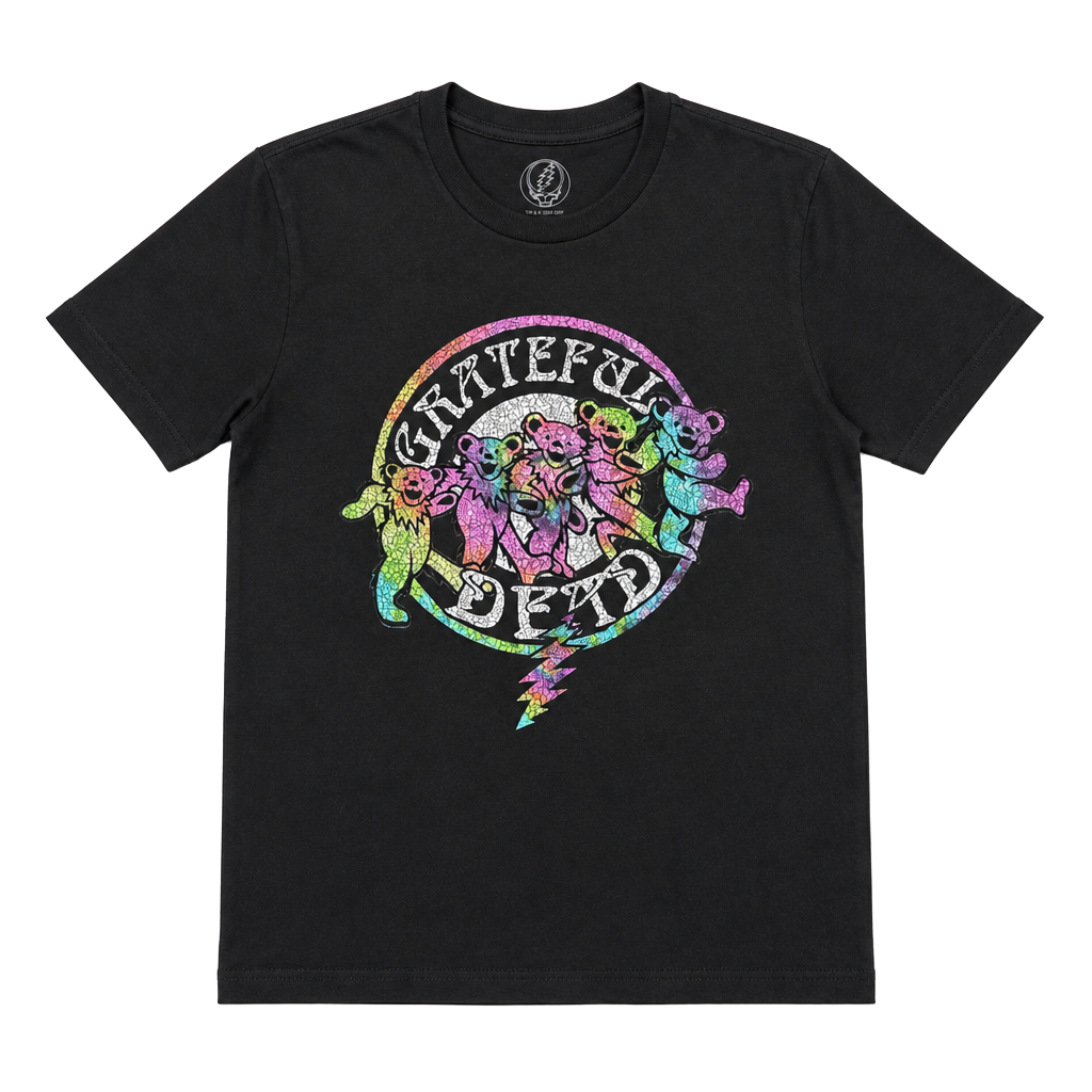 Grateful Dead T-Shirt black Sz Lg dancing bears Grateful Dead Productions 1