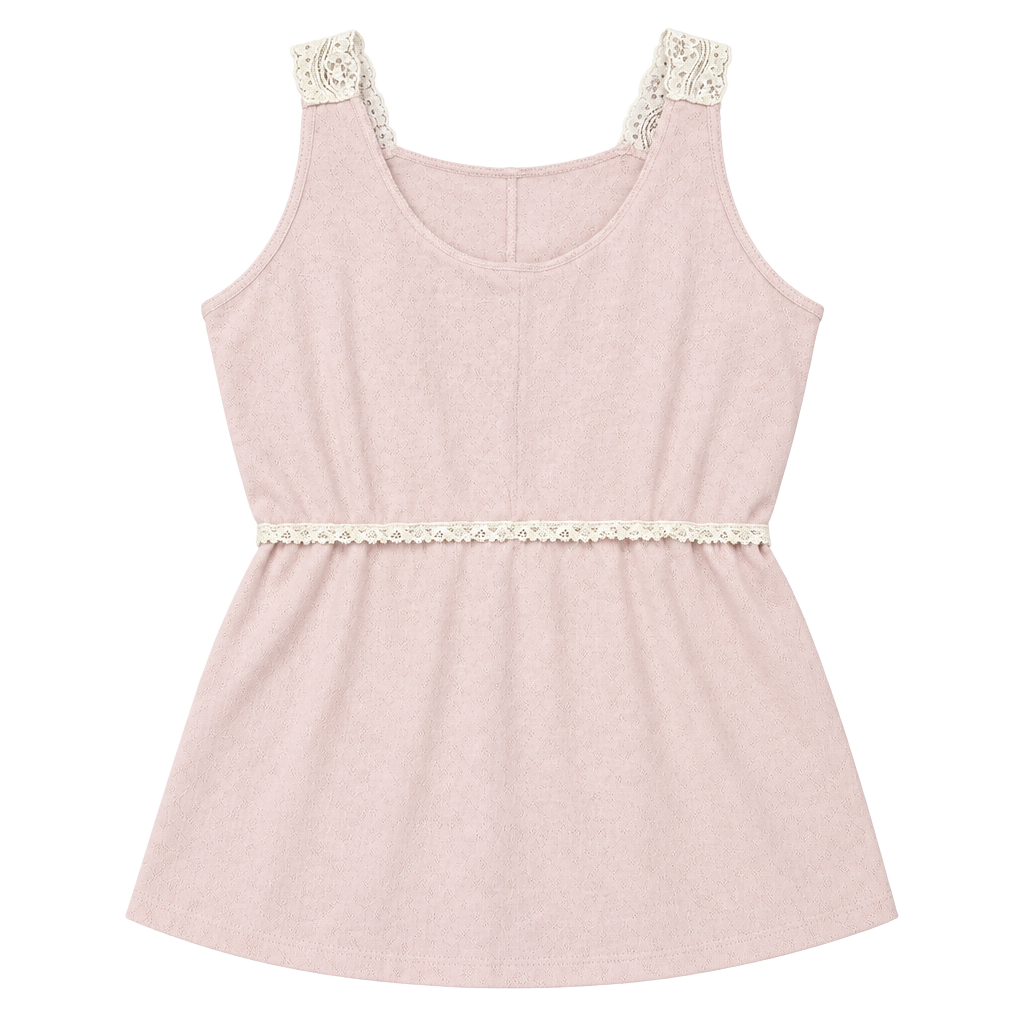 Softee Roo Tank Top Size Medium Pink Lace Trim Royal Arms Medical 1