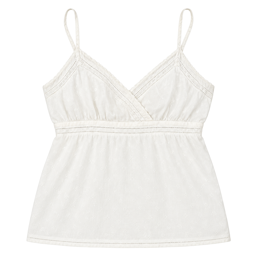 Maurices Cami Tank Top Size L Cream Silk Spaghetti Strap 1