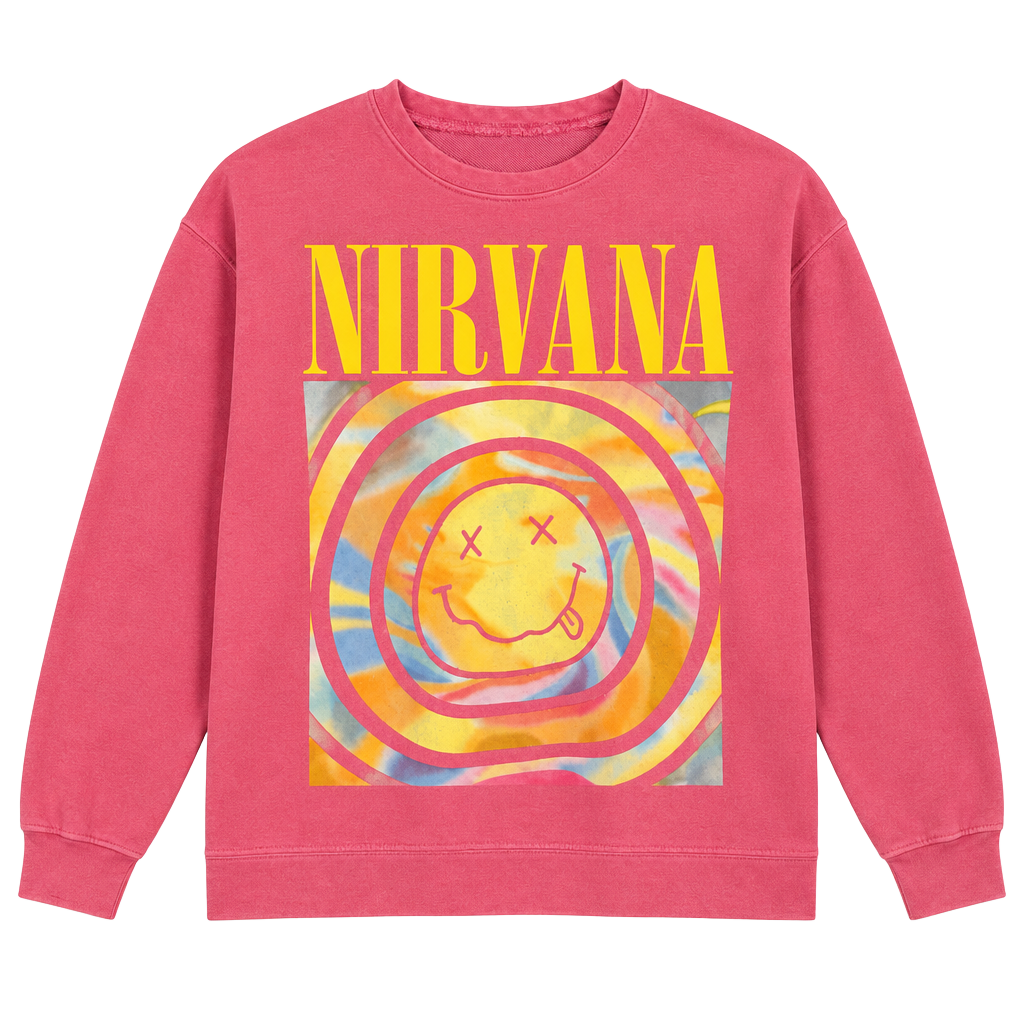 Nirvana Pink Spiral Crewneck Sweatshirt 1