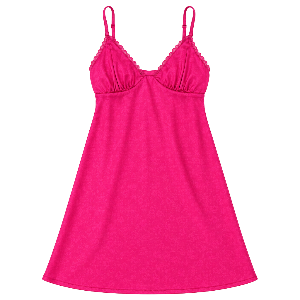 Princess Polly Pink Dress Size US 2 Hot Pink Satin Mini 1