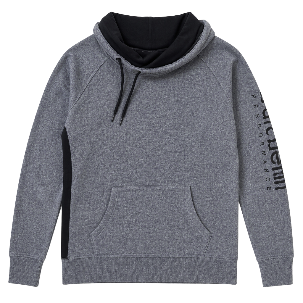 Calvin Klein Performance Gray Cowl Neck Pullover Hoodie with Pocket 1