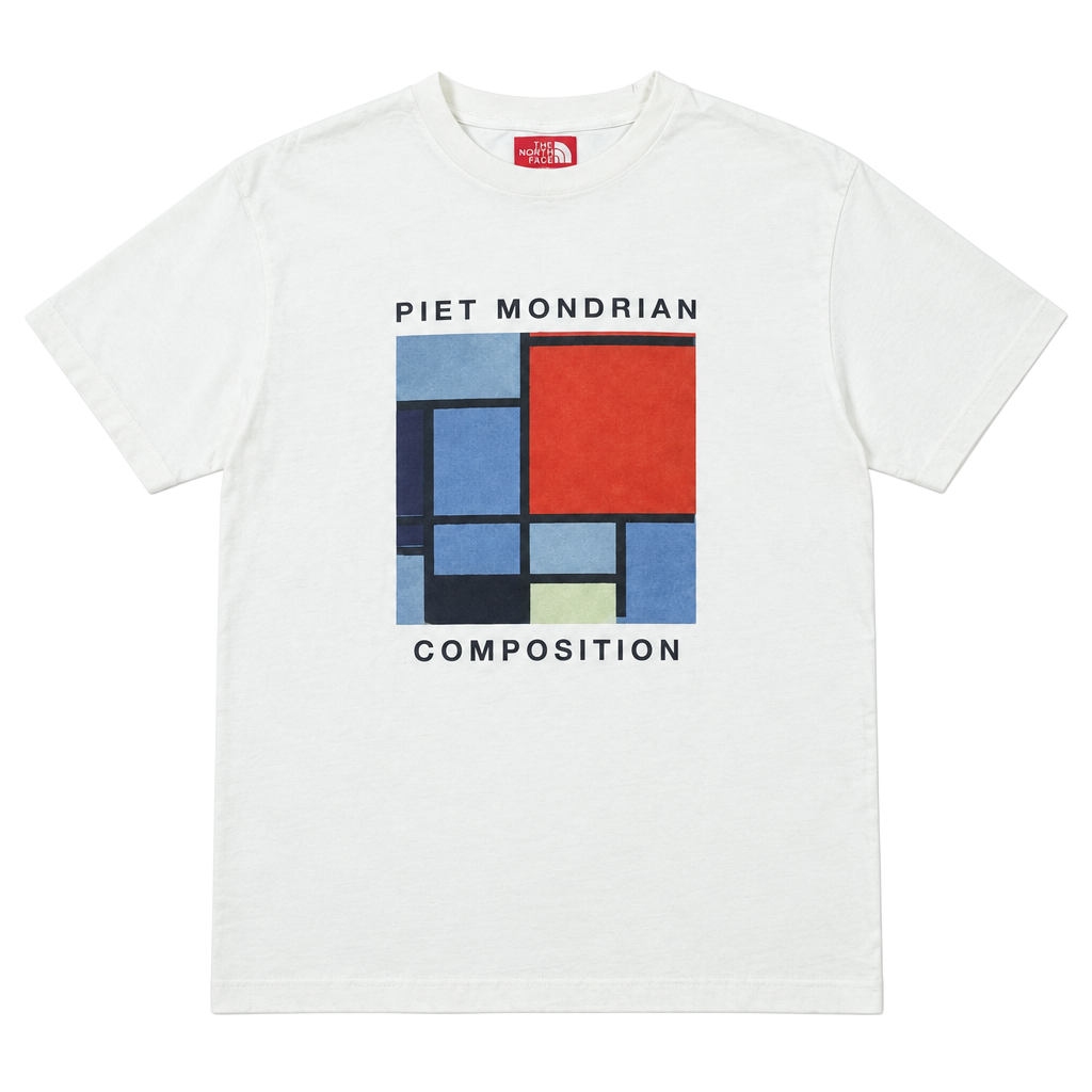 The Met PacSun Piet Mondrian Composition Collaboration T-Shirt Size L White 1