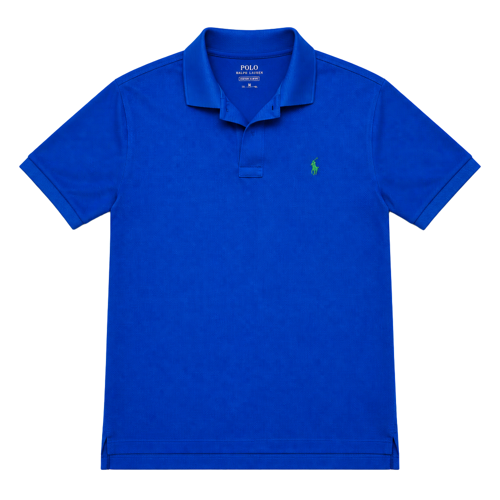 Polo Ralph Lauren Performance Polo Shirt Kids Size L Royal Blue Short Sleeve 1