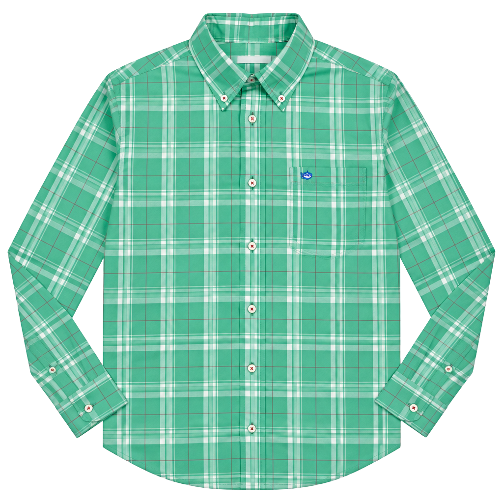 Southern Tide Plaid Long Sleeve Button Down Shirt Size S Classic Fit Green 1